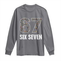 Funny 67 Six Seven Italian Brainrot Gen Alpha Meme Long Sleeve Shirt - Wonder Print Shop