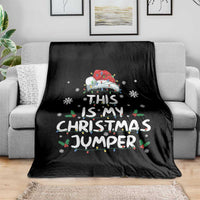 Funny British Christmas Throw Blanket This Is My Christmas Jumper - Wonder Print Shop