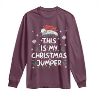 Funny British Christmas Long Sleeve Shirt This Is My Christmas Jumper - Wonder Print Shop