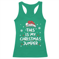Funny British Christmas Racerback Tank Top This Is My Christmas Jumper - Wonder Print Shop