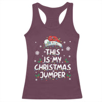 Funny British Christmas Racerback Tank Top This Is My Christmas Jumper - Wonder Print Shop