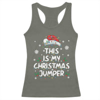 Funny British Christmas Racerback Tank Top This Is My Christmas Jumper - Wonder Print Shop