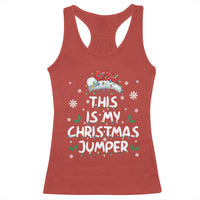 Funny British Christmas Racerback Tank Top This Is My Christmas Jumper - Wonder Print Shop