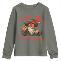 Funny Mexican Christmas 67 Youth Sweatshirt Santa Says Seis Siete Cholo Claus - Wonder Print Shop