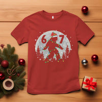 Funny Bigfoot 67 Christmas Night Stroll Moon Sasquatch T Shirt - Wonder Print Shop