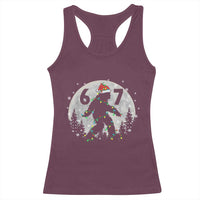 Funny Bigfoot 67 Christmas Night Stroll Moon Sasquatch Racerback Tank Top - Wonder Print Shop