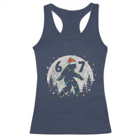 Funny Bigfoot 67 Christmas Night Stroll Moon Sasquatch Racerback Tank Top - Wonder Print Shop