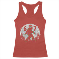 Funny Bigfoot 67 Christmas Night Stroll Moon Sasquatch Racerback Tank Top - Wonder Print Shop