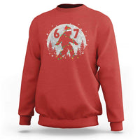 Funny Bigfoot 67 Christmas Night Stroll Moon Sasquatch Sweatshirt - Wonder Print Shop