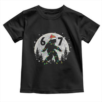 Funny Bigfoot 67 Christmas Night Stroll Moon Sasquatch Toddler T Shirt - Wonder Print Shop