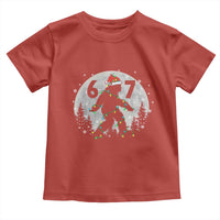Funny Bigfoot 67 Christmas Night Stroll Moon Sasquatch Toddler T Shirt - Wonder Print Shop