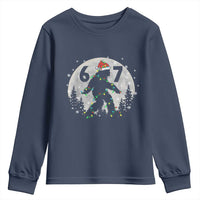 Funny Bigfoot 67 Christmas Night Stroll Moon Sasquatch Youth Sweatshirt - Wonder Print Shop