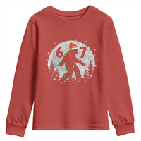 Funny Bigfoot 67 Christmas Night Stroll Moon Sasquatch Youth Sweatshirt - Wonder Print Shop