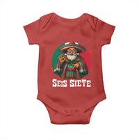 Funny Mexican Christmas 67 Baby Onesie Seis Siete Santa In Mexico - Wonder Print Shop