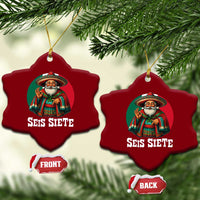 Funny Mexican Christmas 67 Ceramic Ornament Seis Siete Santa In Mexico - Wonder Print Shop