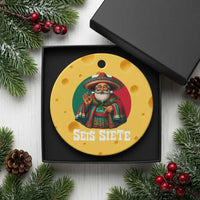 Funny Mexican Christmas 67 Ceramic Ornament Seis Siete Santa In Mexico - Wonder Print Shop