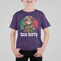 Funny Mexican Christmas 67 T Shirt For Kid Seis Siete Santa In Mexico - Wonder Print Shop