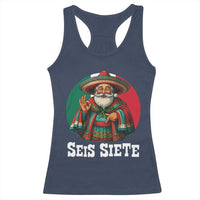 Funny Mexican Christmas 67 Racerback Tank Top Seis Siete Santa In Mexico - Wonder Print Shop