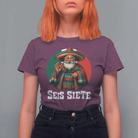 Funny Mexican Christmas 67 T Shirt For Women Seis Siete Santa In Mexico - Wonder Print Shop