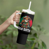 Funny Mexican Christmas 67 Tumbler With Handle Seis Siete Santa In Mexico - Wonder Print Shop
