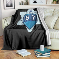 Funny Hanukkah 67 Throw Blanket Six Seven Meme Dreidel Star Of David - Wonder Print Shop