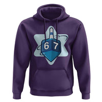 Funny Hanukkah 67 Hoodie Six Seven Meme Dreidel Star Of David - Wonder Print Shop