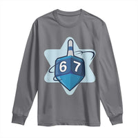 Funny Hanukkah 67 Long Sleeve Shirt Six Seven Meme Dreidel Star Of David - Wonder Print Shop