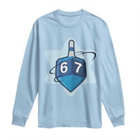 Funny Hanukkah 67 Long Sleeve Shirt Six Seven Meme Dreidel Star Of David - Wonder Print Shop
