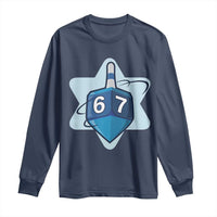 Funny Hanukkah 67 Long Sleeve Shirt Six Seven Meme Dreidel Star Of David - Wonder Print Shop