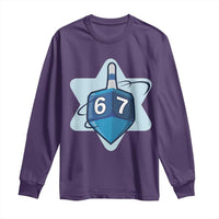 Funny Hanukkah 67 Long Sleeve Shirt Six Seven Meme Dreidel Star Of David - Wonder Print Shop