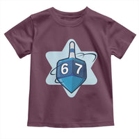 Funny Hanukkah 67 Toddler T Shirt Six Seven Meme Dreidel Star Of David - Wonder Print Shop