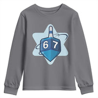 Funny Hanukkah 67 Youth Sweatshirt Six Seven Meme Dreidel Star Of David - Wonder Print Shop