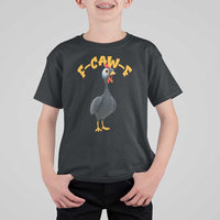 Funny F Caw F Guinea Fowl T Shirt For Kid Cartoon Guinea Bird Poultry Humor - Wonder Print Shop