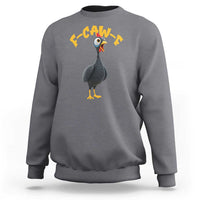 Funny F Caw F Guinea Fowl Sweatshirt Cartoon Guinea Bird Poultry Humor - Wonder Print Shop