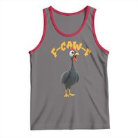 Funny F Caw F Guinea Fowl Tank Top Cartoon Guinea Bird Poultry Humor - Wonder Print Shop