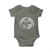 Funny Jersey Devil 67 Christmas Santa Hat Moon Night Stroll Baby Onesie - Wonder Print Shop