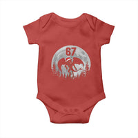 Funny Jersey Devil 67 Christmas Santa Hat Moon Night Stroll Baby Onesie - Wonder Print Shop