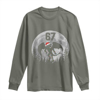 Funny Jersey Devil 67 Christmas Santa Hat Moon Night Stroll Long Sleeve Shirt - Wonder Print Shop