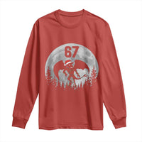 Funny Jersey Devil 67 Christmas Santa Hat Moon Night Stroll Long Sleeve Shirt - Wonder Print Shop