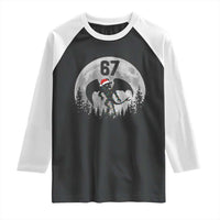 Funny Jersey Devil 67 Christmas Santa Hat Moon Night Stroll Raglan Shirt - Wonder Print Shop