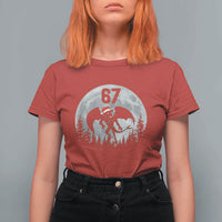 Funny Jersey Devil 67 Christmas Santa Hat Moon Night Stroll T Shirt For Women - Wonder Print Shop