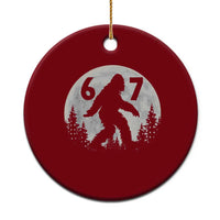 Funny Bigfoot 67 Night Stroll Moon Sasquatch Ceramic Ornament - Wonder Print Shop