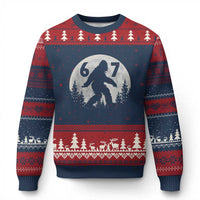 Funny Bigfoot 67 Night Stroll Moon Sasquatch Ugly Christmas Sweater - Wonder Print Shop