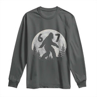 Funny Bigfoot 67 Night Stroll Moon Sasquatch Long Sleeve Shirt - Wonder Print Shop