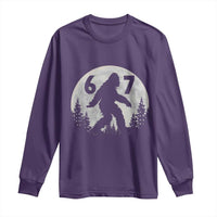 Funny Bigfoot 67 Night Stroll Moon Sasquatch Long Sleeve Shirt - Wonder Print Shop