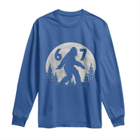 Funny Bigfoot 67 Night Stroll Moon Sasquatch Long Sleeve Shirt - Wonder Print Shop