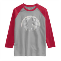 Funny Bigfoot 67 Night Stroll Moon Sasquatch Raglan Shirt - Wonder Print Shop