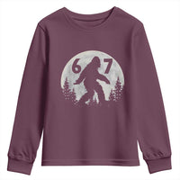 Funny Bigfoot 67 Night Stroll Moon Sasquatch Youth Sweatshirt - Wonder Print Shop