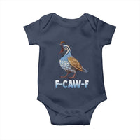 Funny F Caw F Quail Baby Onesie Cartoon Quail Bird Poultry Humor - Wonder Print Shop