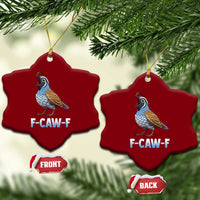 Funny F Caw F Quail Ceramic Ornament Cartoon Quail Bird Poultry Humor - Wonder Print Shop